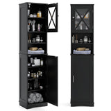 Tangkula 67" H Tall Bathroom Cabinet(15.5 x 12 x 67 Inch)