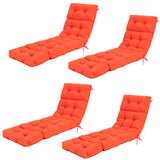 Tangkula  73 x 22 Inch Patio High Back Recliner Cushion with 4 String Ties