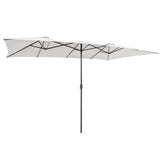 TANGKULA 15 FT Double-Sided Patio Umbrella with Crank Handle