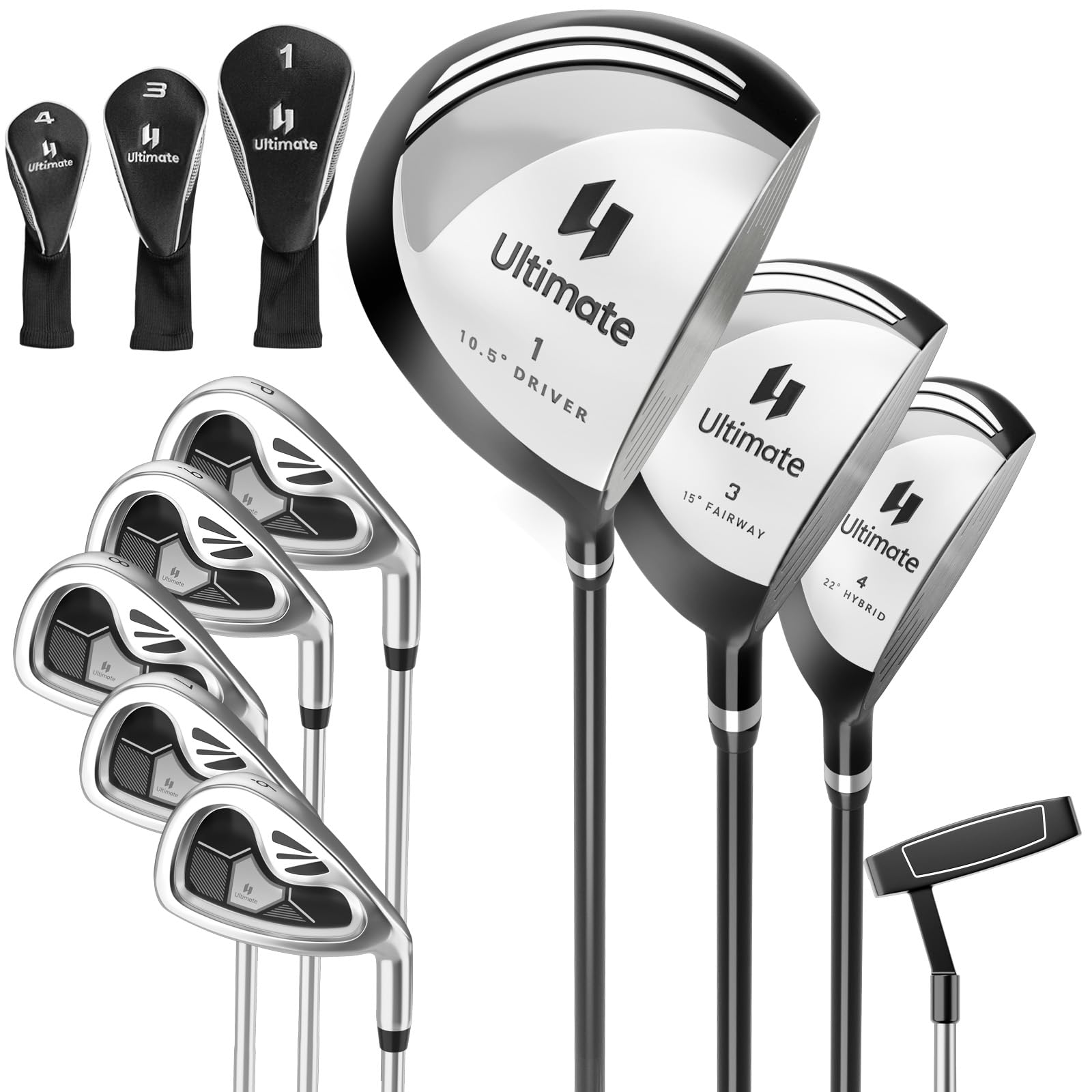 9 Pieces Men's Complete Golf Club Set Right Handed - Tangkula