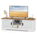 Tangkula 59” Farmhouse TV Stand for TVs up to 65”