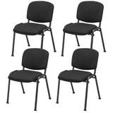 Tangkula Conference Room Chairs, Stackable Office Guest Chairs with Upholstered Back & Seat