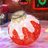 Tangkula Christmas Lighted Lantern with 80 LED Lights & Support Base