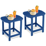Tangkula Outdoor Side Table, Weather Resistant Adirondack Table, Outdoor Indoor Chairside End Tables