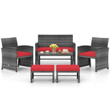 Tangkula 6 Pieces Patio Furniture Set