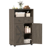 Tangkula 24 x 12 x 40 Inches Farmhouse Bathroom Storage Cabinet
