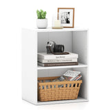 Tangkula 2-Cube Floor Standing Open Bookshelf 5-Position Adjustable Shelf