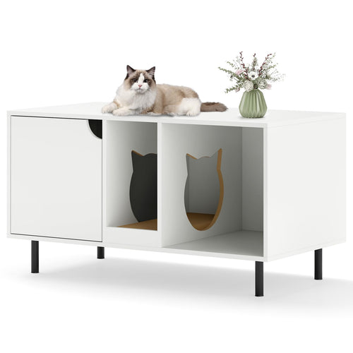 Tangkula Double Litter Box Enclosure