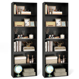 Tangkula 6-Tier Bookcase, 70” Tall Freestanding Bookshelf with 6 Open Shelves