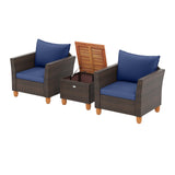 Tangkula  Patiojoy Outdoor PE Wicker Bistro Set