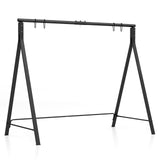 Tangkula Metal Swing Frame, Porch Swing Stand with Extra Side Bars, 5 Hanging Rings