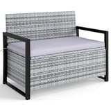 Tangkula 40 Gallon Outdoor Bench with Storage for Backyard