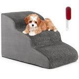 Tangkula Foam Dog Stairs for High Beds, Extra Wide & Deep Pet Ramp