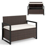 Tangkula 40 Gallon Outdoor Bench with Storage