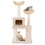 Tangkula 48 Inch Multi Level Cat Tower with Sisal Scratching Posts