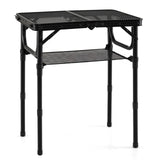 Tangkula Folding Camping Table w/Robust Aluminum Build & Large Storage Net