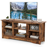 Tangkula TV Stand for up to 65" Flat Screen TVs, 58" Media Entertainment Center w/Adjustable Shelves
