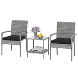 Tangkula 3 Pieces Patio Furniture Set