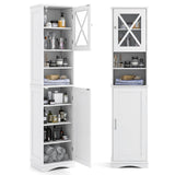 Tangkula 67" H Tall Bathroom Cabinet(15.5 x 12 x 67 Inch)