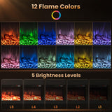Tangkula 3-Sided 18"/26"/36"/46" WiFi Electric Fireplace with 32"/40"/50"/60" Floating Mantel | 750W/1500W