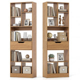 Tangkula 61” Tall Open Bookcase with Drawer(1/2)