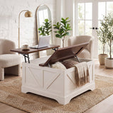 Tangkula Farmhouse Lift Top Coffee Table with Storage