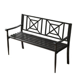Tangkula 51" Metal Outdoor Park Bench