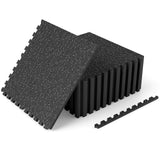 Tangkula 0.39" Thick Rubber Top Exercise Equipment Mats with Boarders