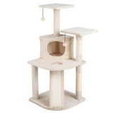 Tangkula 44” Cat Tree Multi-Level Cat Tower with Top Perches & Cozy Condo