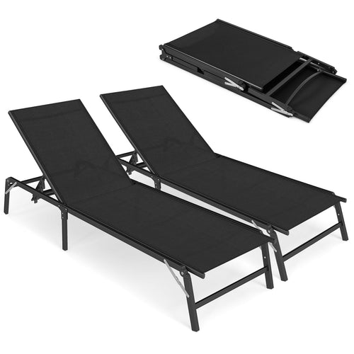 Tangkula Lounge Chair Outdoor Set of 2