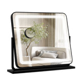 Tangkula Vanity Mirror with LED Lights, 22" x19" Lighted Mirror w/Dimmable 3 Color Modes