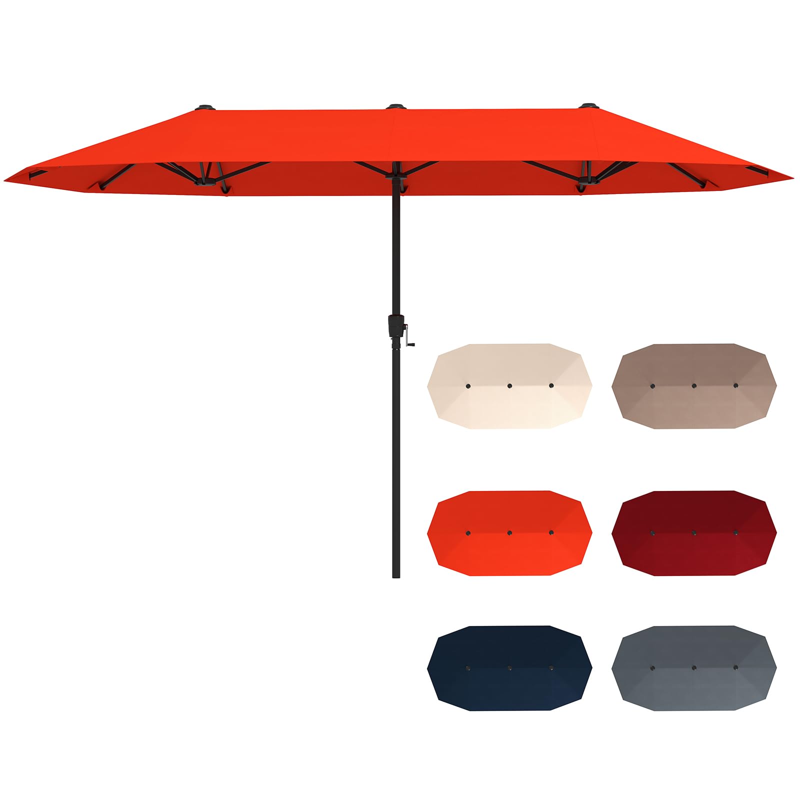 Tangkula 13 ft Large Patio Umbrella, Orange
