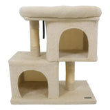 Tangkula Small Cat Tree 25.5 Inch Cat Tower with 2 Large Cat Condos