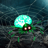 Tangkula 5 FT Halloween Inflatable Spider with Cobweb