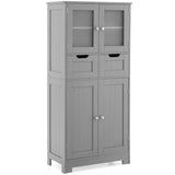 Tangkula Tall Bathroom Storage Cabinet, Freestanding Floor Cabinet