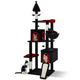 Tangkula 75" Gothic Cat Tree Halloween Cat Tower