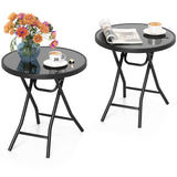 Tangkula Round Folding Side Table