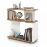 Tangkula Geometric 3-Tier Modern Reversible S-shaped Bookshelf with Anti-tipping Kits (1/2)