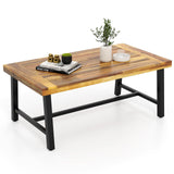 Tangkula Outdoor Acacia Wood Coffee Table