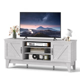 Tangkula Farmhouse Wood TV Stand for TVs Up to 65”