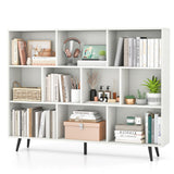 Tangkula 10-Cube Bookcase Modern 55”L Storage Bookshelf