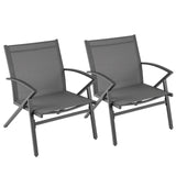 Tangkula Patio Chairs with Heavy Duty Metal Frame