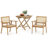 Tangkula Patio Bistro Table Chair Set