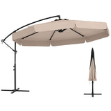 Tangkula 10FT Offset Hanging Umbrella with Cover