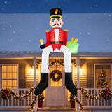 Tangkula 8.7 FT Inflatable Christmas Nutcracker Hanging Decoration