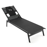 Tangkula Patio Tanning Lounge Chair with Face Hole and Side Holes