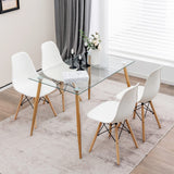 Tangkula 5 Pieces Dining Room Table Set, Modern Table & Chair Set for 4