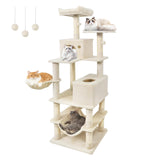 Tangkula 66 Inch Tall Cat Tree Multi-Level Cat Tower with Sisal Scratching Posts