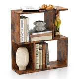 Tangkula 3 Tier Geometric Bookshelf