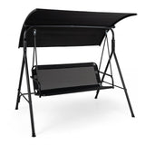 Tangkula 3 Person Porch Swing with Adjustable Canopy